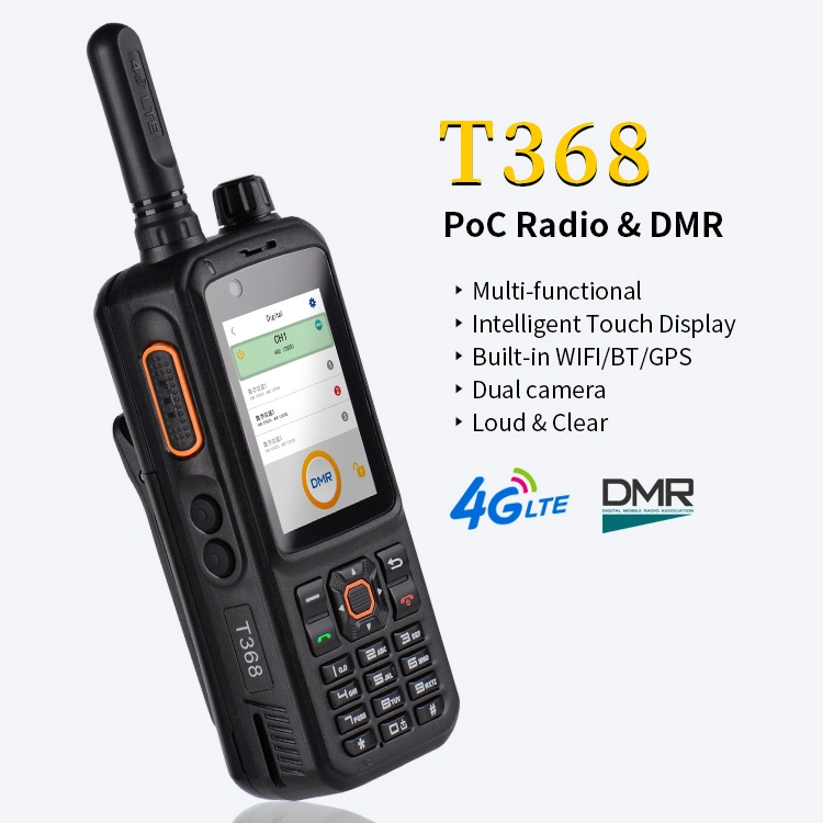 Inrico Long Distance Ptt WiFi Poc Walkie Talkie 3G 4G WCDMA Lte Pocket Bluetooth Internet Radio with GPS T368