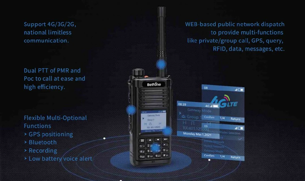 2022 New Arrivals Multi Mode UHF VHF Dmr Poc Two Way Radio