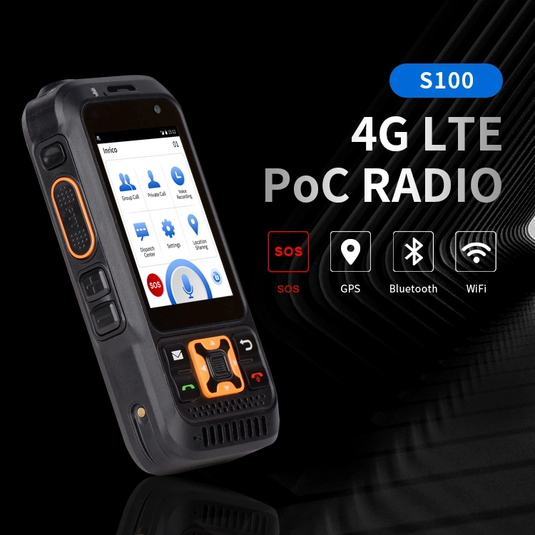 Inrico S100 New Launched 4G Poc Radio Compatible with Clear Voice Walkie Talkie for Warehouse