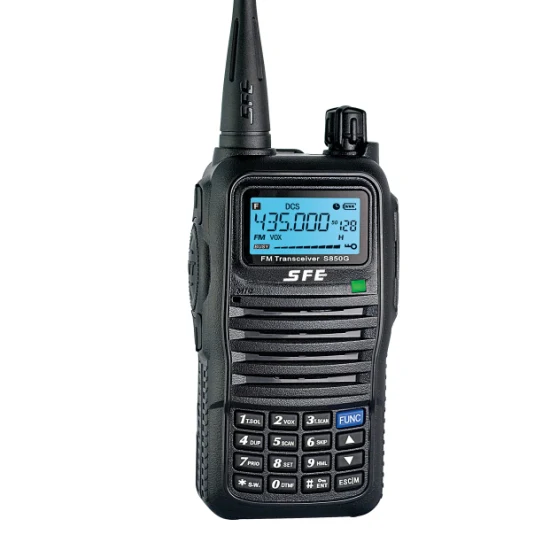 Sfe S850g-1 Radio analogica UHF-VHF con 128 canali, 5 W, elevata potenza di uscita e lunga portata di conversazione