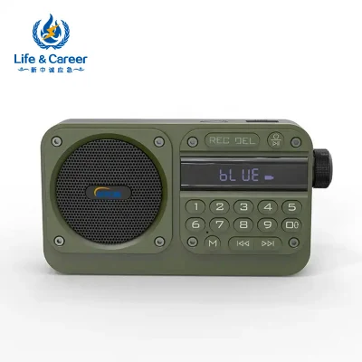 Radio portatile da esterno Produttore di radio di emergenza a manovella solare Radio di ricarica mobile a LED