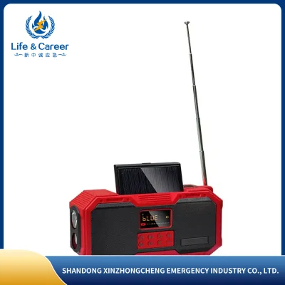 Torcia solare multifunzionale con fascia meteorologica AM/FM/NOAA con caricatore del telefono