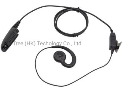 Cuffie PTT Walkie Talkie C-Hook con microfono per radio Motorola