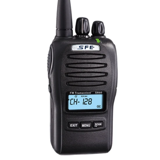 Sfe S860 Radio analogica Vendita calda Walkie Talkie Radio 5W Potenza di uscita 128 canali con canale occupato Portata di conversazione lunga Portata di 5 km